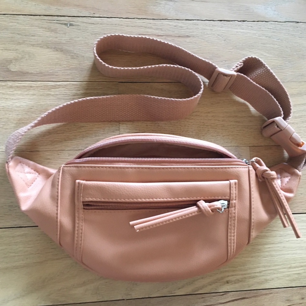 Tan Faux Leather Fanny Pack